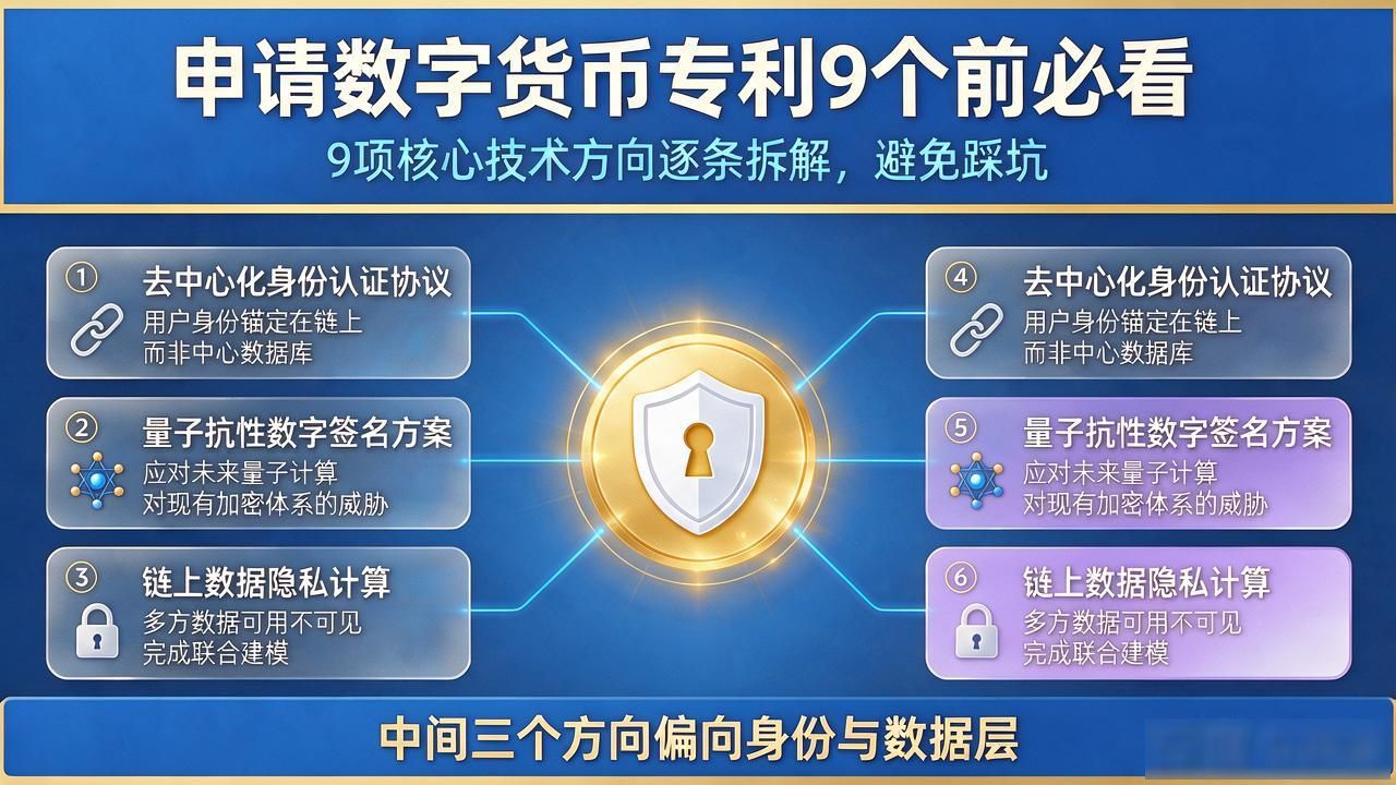 申请数字货币专利9个前必看：9项核心技术方向逐条拆解，避免踩坑