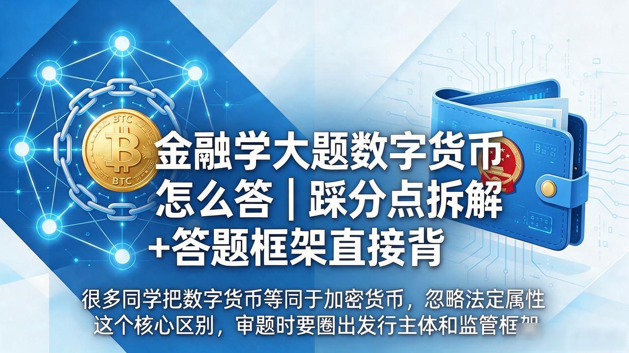 金融学大题数字货币怎么答 | 踩分点拆解+答题框架直接背