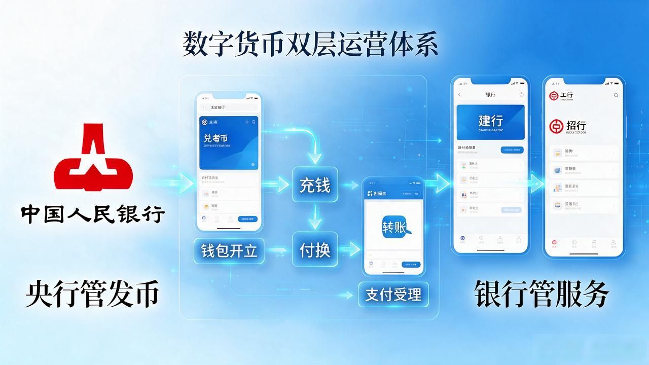 数字货币双层运营，央行管发币银行管服务