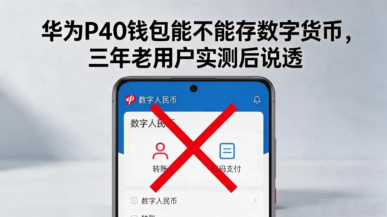 华为P40钱包能不能存数字货币，三年老用户实测后说透