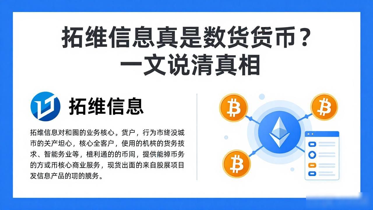 拓维信息真是数字货币？一文说清真相-第1张图片-imToken 官网｜全球领先多链去中心化钱包｜BTC ETH NFT DeFi 管理工具