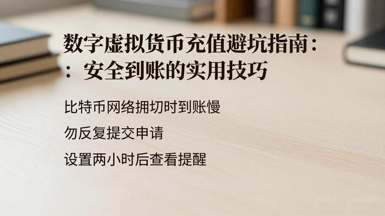 数字虚拟货币充值避坑指南：安全到账的实用技巧